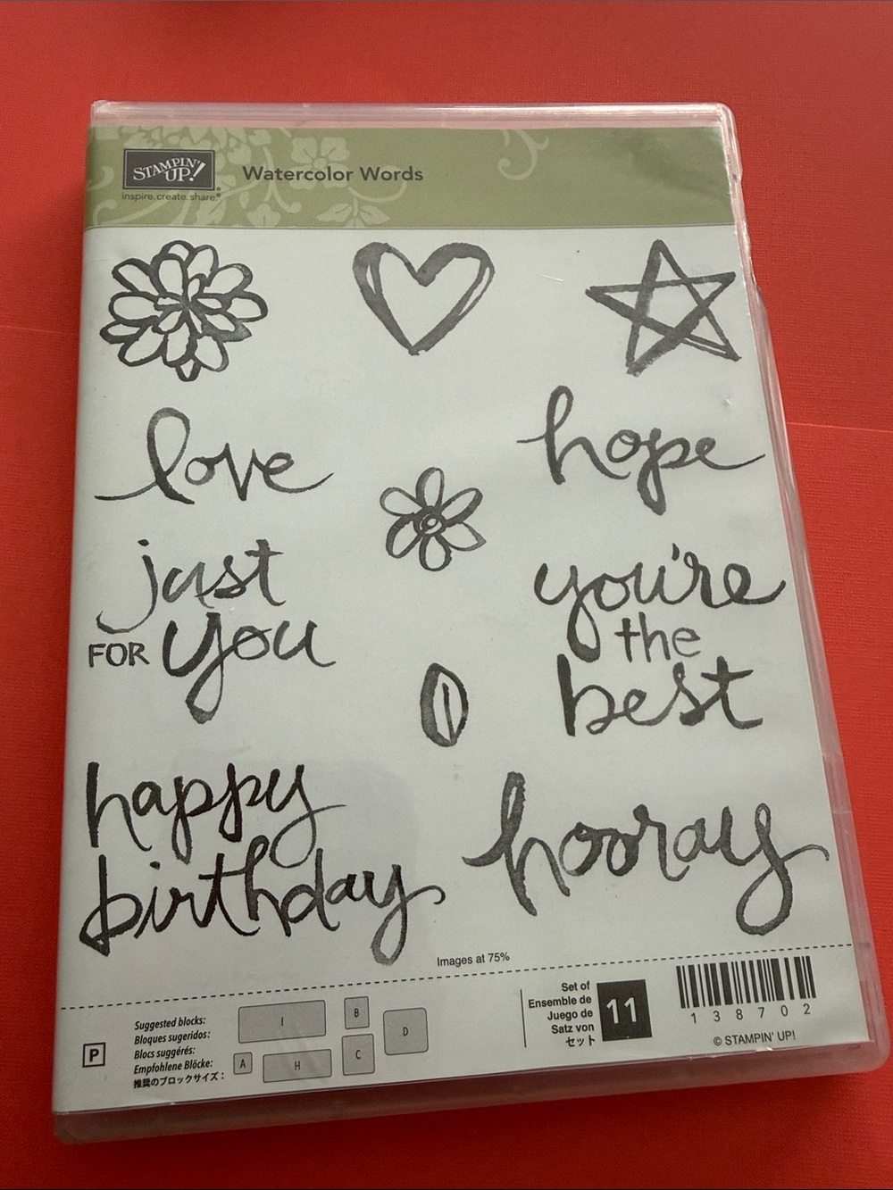 Stampin' Up! Watercolor Words Clear Stamp Set